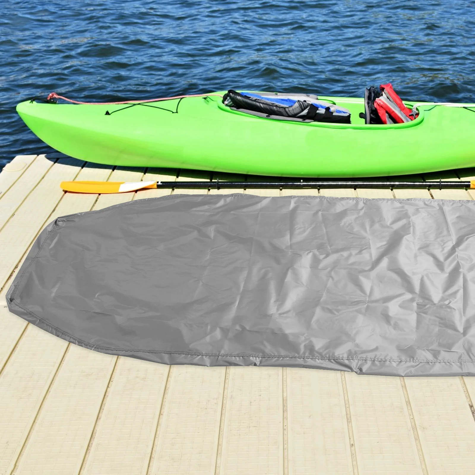 

Waterproof Heavy Duty Boat Cover Outdoor Protective Cover for Fishing Boats Kayak Inflatable Small Boat Protection
