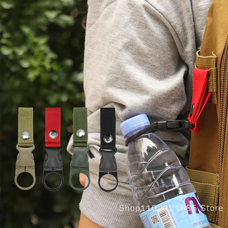 

Outdoor Tactical Nylon Beverage Bottle Water Bottle Hanging Polychrome Buckle Mountaineering Buckle Portable Water Bottle Hook