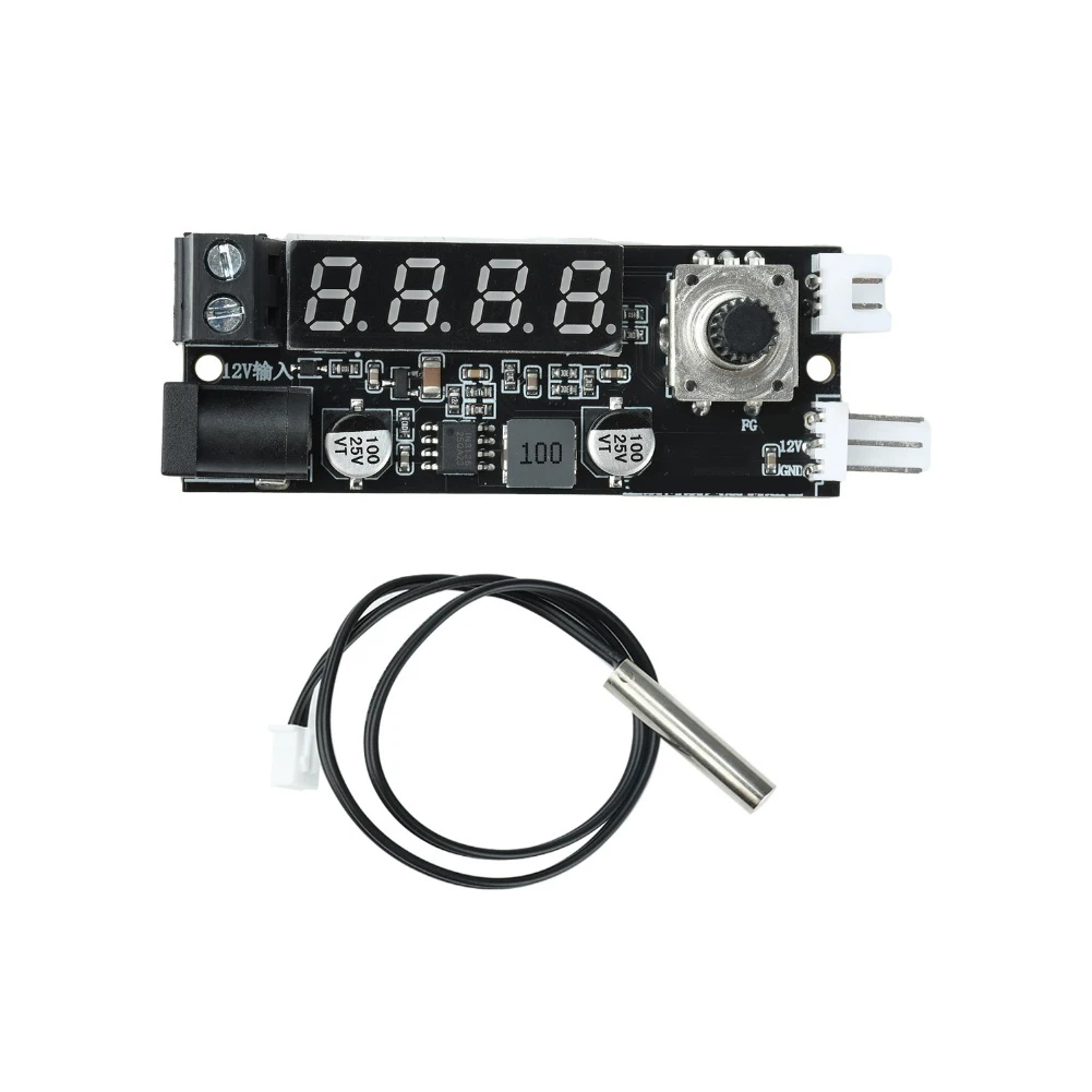 2/3-Wire for fan Controller DC12V 3A Max Output with 25-120C Operating Range and Clear Status Monitoring via Display