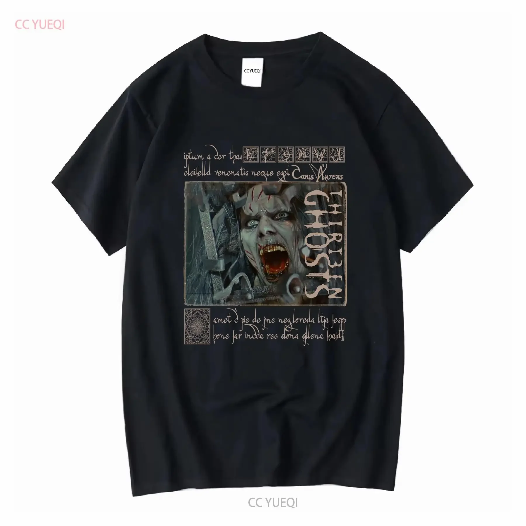 Thirteen 13 Ghosts The Jackal T-Shirt, lang oder kurzärmelig, Vintage-Stil, gewaschen, für Herren, atmungsaktiv, modisch, gestreckt, vielseitig, stilvoll