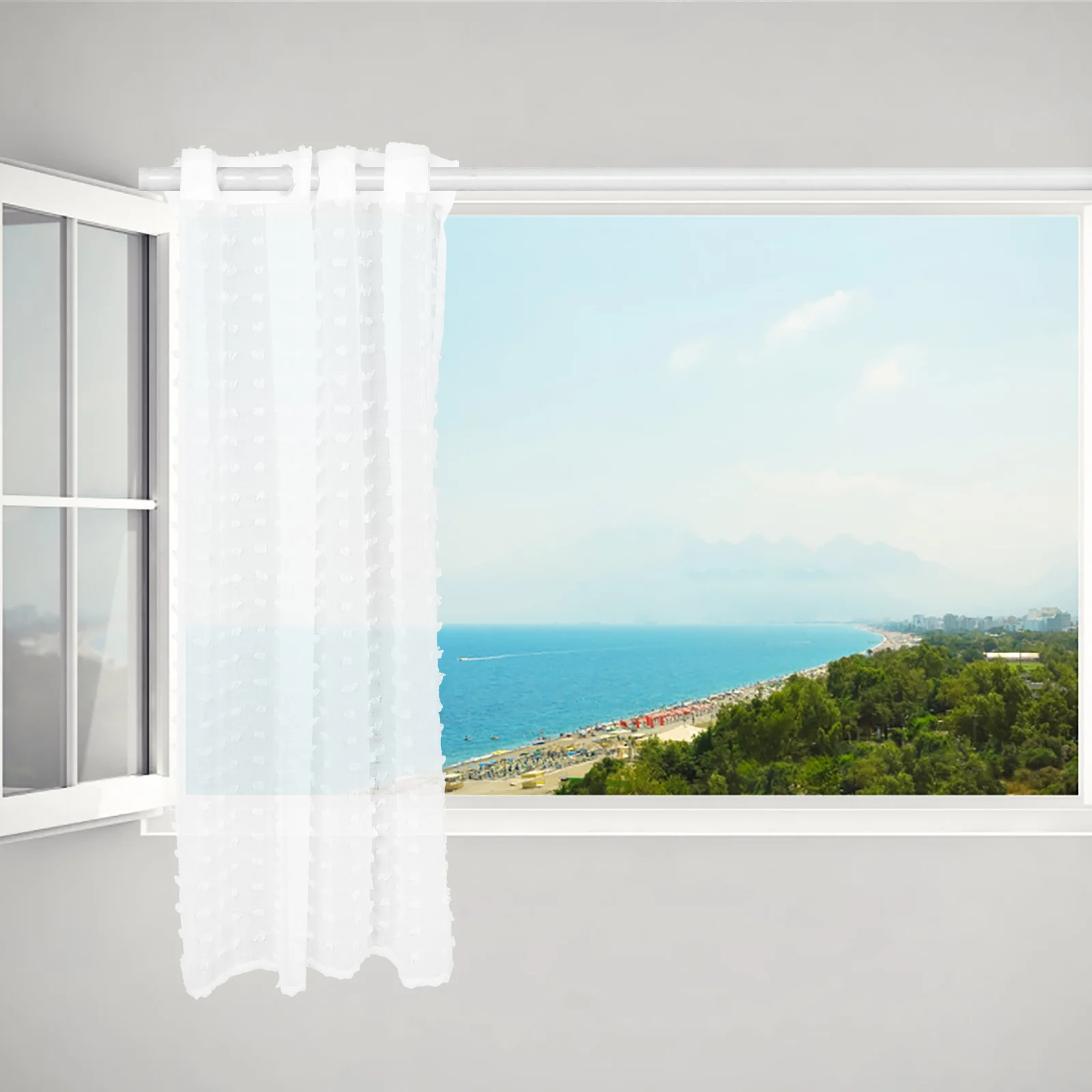 رقيقة شير الستائر 100X250 سنتيمتر ضوء تصفية الشاش الستائر لغرفة المعيشة غرفة نوم مزرعة نافذة الستار ديكور المنزل