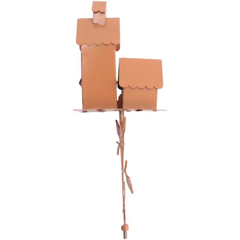 

Garden Bird House With Pole Bird Houses For Courtyard Backyard Patio Outdoor Style E