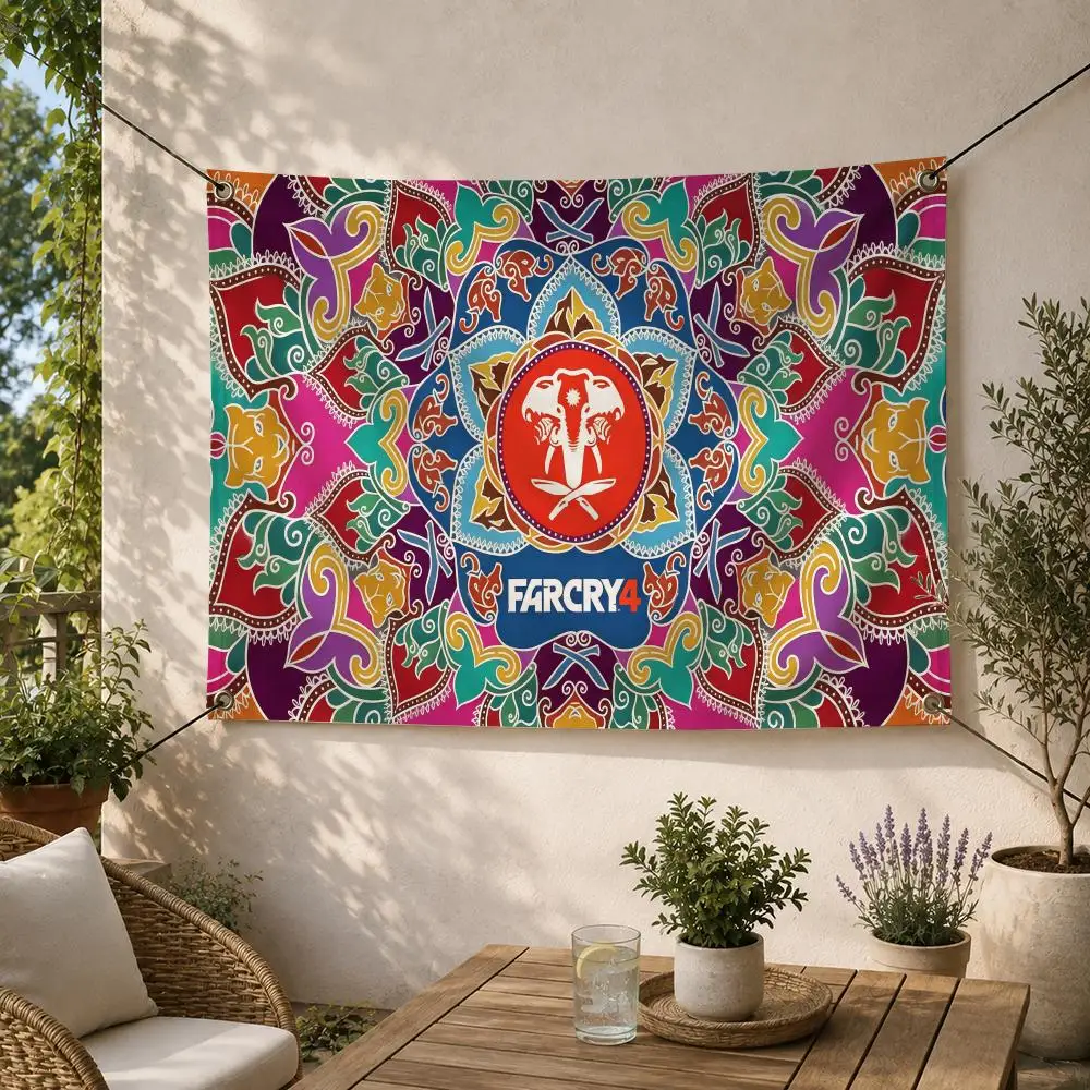 Game-Far Cry Action Adventure Flags Decorative Flag Banner for Outdoor Garden Yard Camping Party Home Wall Hanging Decor