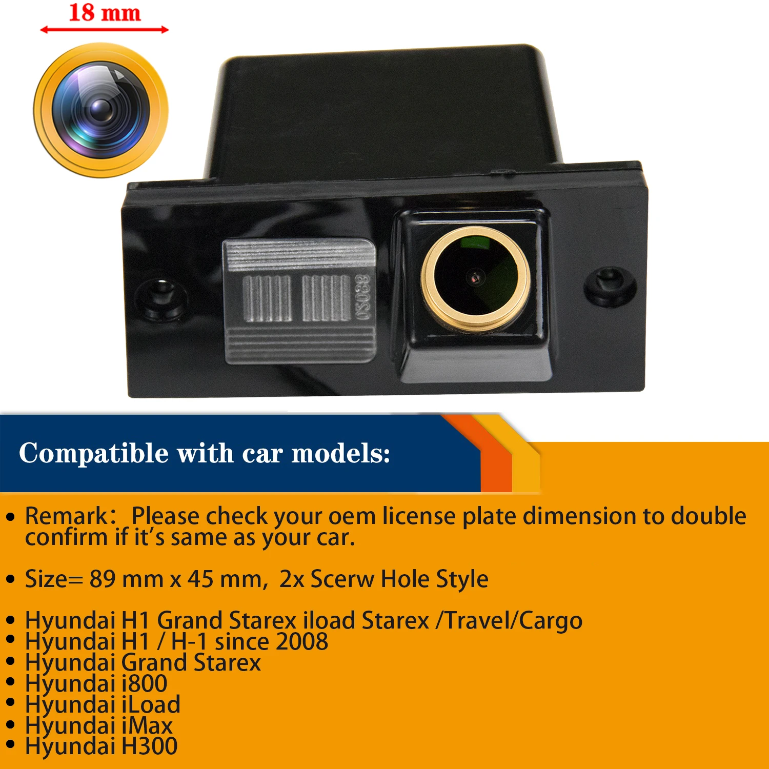 HD 1280*720P Rear View Camera for Hyundai H1 H12 H300 H100 Grand Starex iLOAD,Night Vision Reversing Backup Waterproof Camera