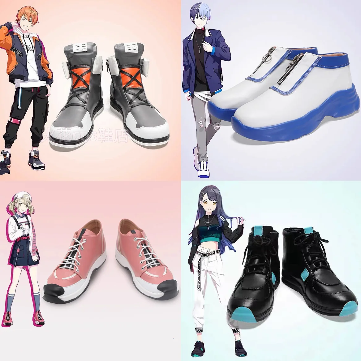 

Project Sekai Colorful Stage Feat 3rd Anniversary Vivid BAD SQUAD Shinonome Akito Aoyagi Toya Mikku Shoes Anime Cosplay