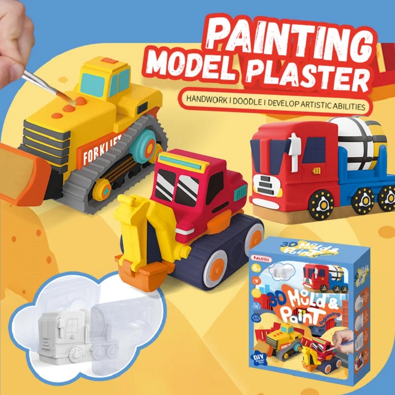 Children\'s graffiti Gypsum painting Ceramic coating kindergarten puzzle parent-child interactive painting handmade  DIY toys