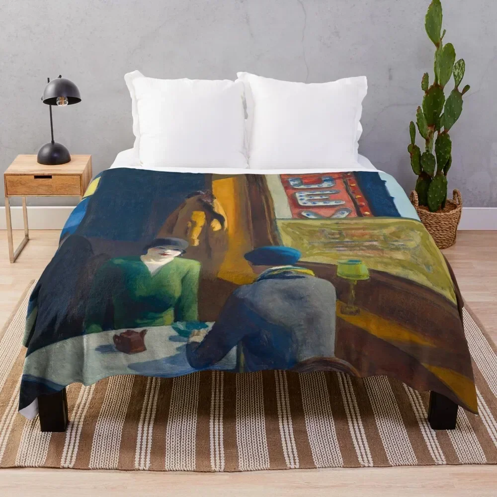 Chop Suey by Edward Hopper Throw Blanket Bed covers warm for winter Thin Blankets