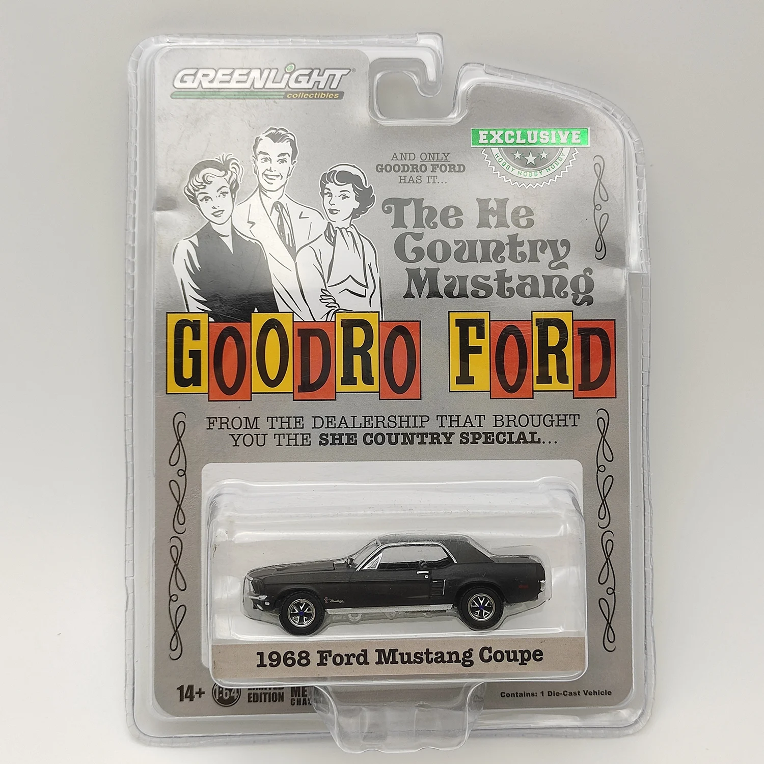 

Diecast 1:64 Scale 1968 Ford Mustang Coupe Alloy Car Model Collectible Toy Gift Display Ornaments