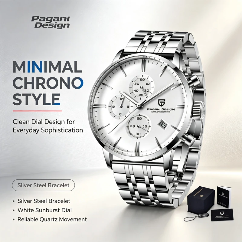 Pagani Design Men's Chronograph Watch  Japan VK67 Movt Waterproof Multifunctional Business Sports Quartz Watch Relogio Masculino