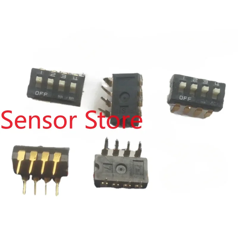 

10PCS 4P Code-pulling Switch 4-position Keyboard Dip 2.54-pitch Gold-plated Feet.