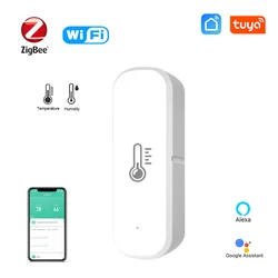 Zigbee – capteur d'humidité et de température intelligent, wi-fi 3.0, pour maison connectée, avec Alexa, Google Home, Tuya Smart Life