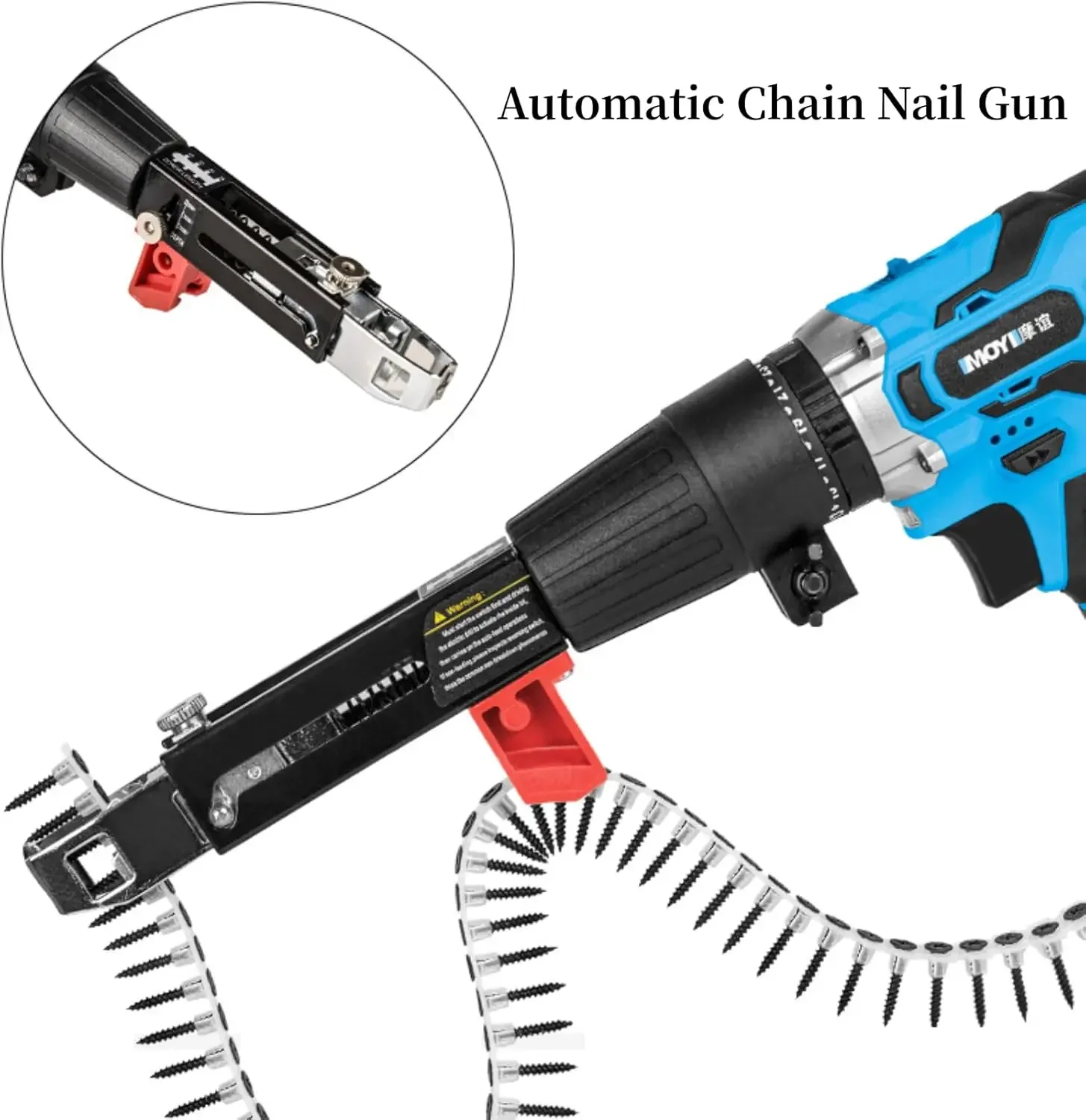 Adjustable Electric Drywall Screwdriver Gun Wodworking Tools Cordless Power Drill Screw Length and Depth Easy to Use Carpentry
