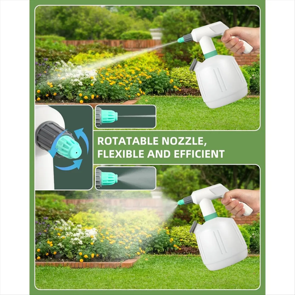 （ON SALE）Cordless Electric Sprayer-2L Rechargeable Electric Sprayer Bottle,Portable Sprayer,Multi-Use for Cleaning,Watering
