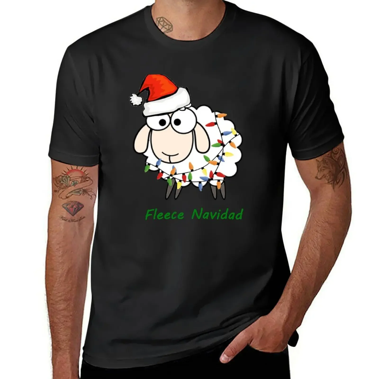 Fleece Navidad - Christmas Sheep T-Shirt graphics heavyweights shirts graphic tees mens graphic t-shirts hip hop