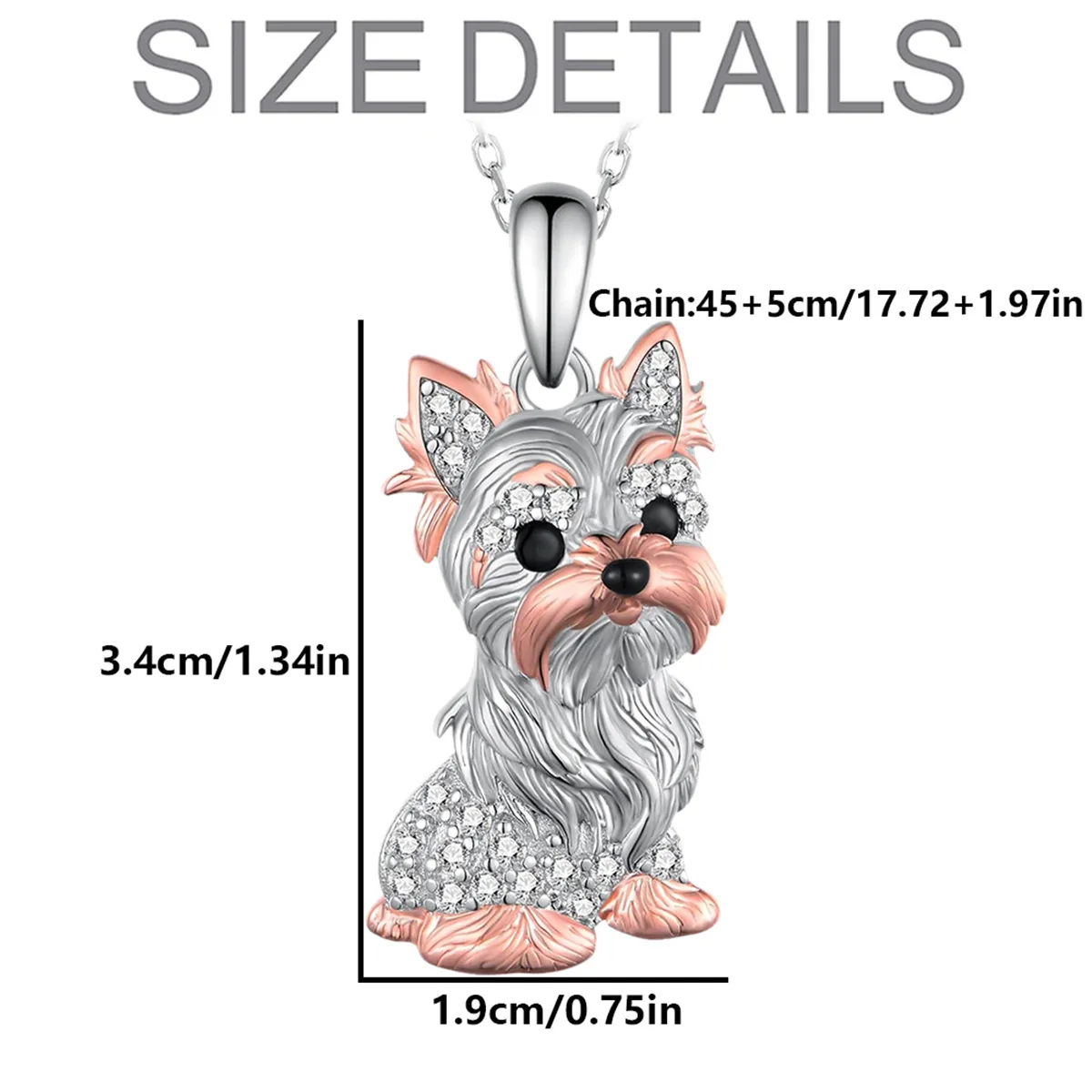 Exquisite and Cute Royal Yorkie Dog Pendant Necklace for Women Elegant Pet Puppy Jewelry Animal Accessories Dog Lovers Gift - Image 6