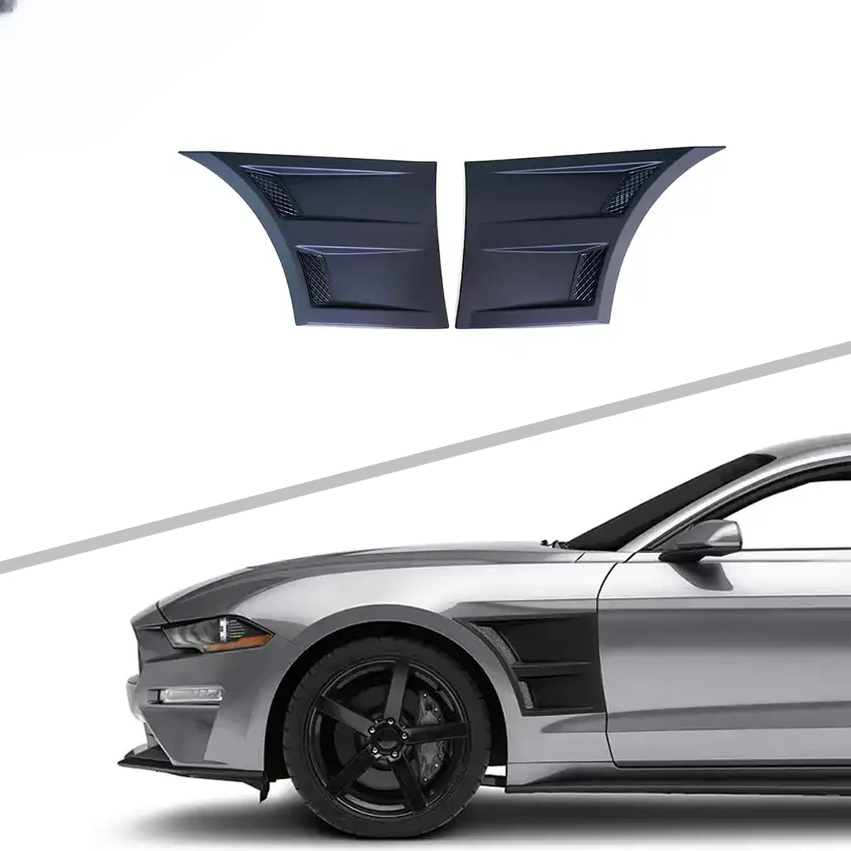 

Car Bumper Body Parts 3D-Type Style PP Fender Vents For Mustang 2015-2021