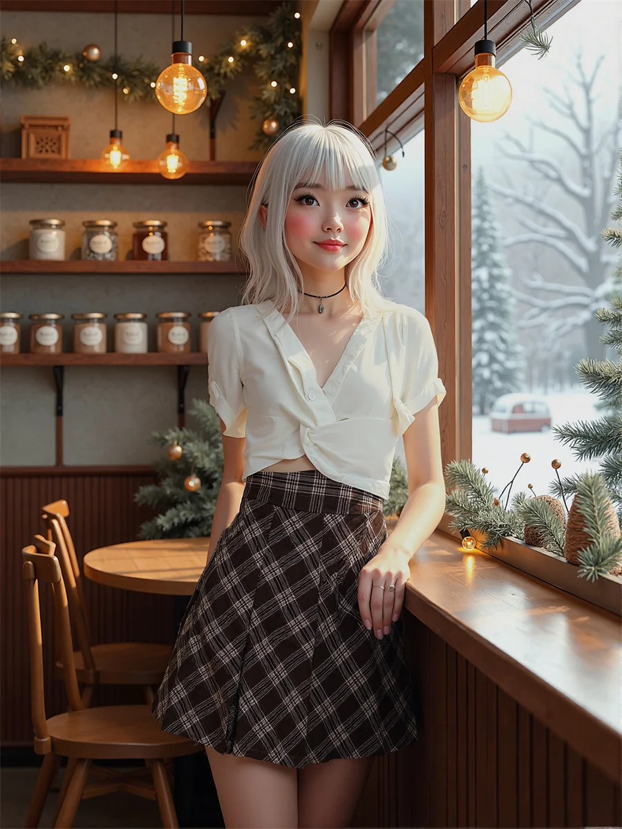 กระโปรงทรงดินสอผ้ากำมะหยี่สไตล์ Preppy ลายสก็อต สำหรับผู้หญิงทำงาน ชุดทำงานผู้หญิง ฤดูใบไม้ร่วง งานปาร์ตี้ สไตล์เรโทร ผู้ใหญ่ ยางยืด รัดเอว แมทช์ได้กับทุกชุด