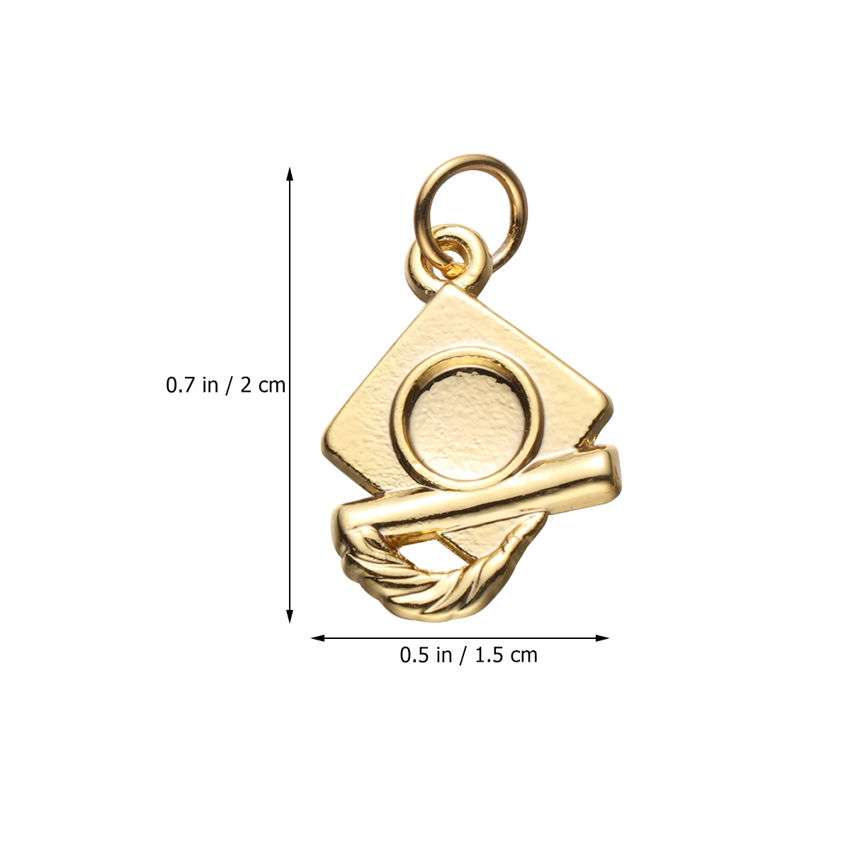 

20 Pcs Bracelet Making Charms Graduation Cap Accessories Necklace Hat Pendant Golden Student