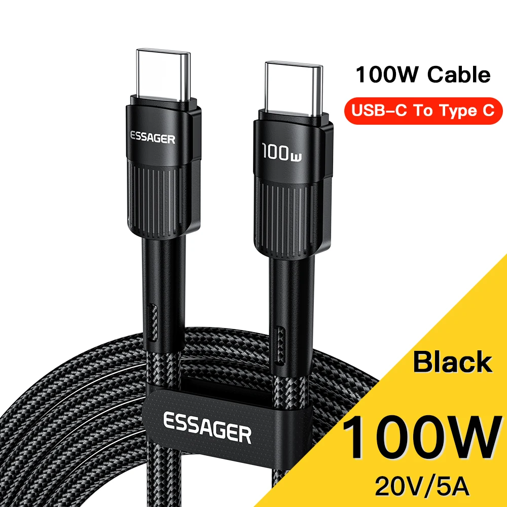 Essager 7A USB 유형 C 케이블 Realme 화웨이 P30 Pro 66W 빠른 충전 와이어 USB-C 충전기 데이터 코드 삼성 Oneplus Poco F3