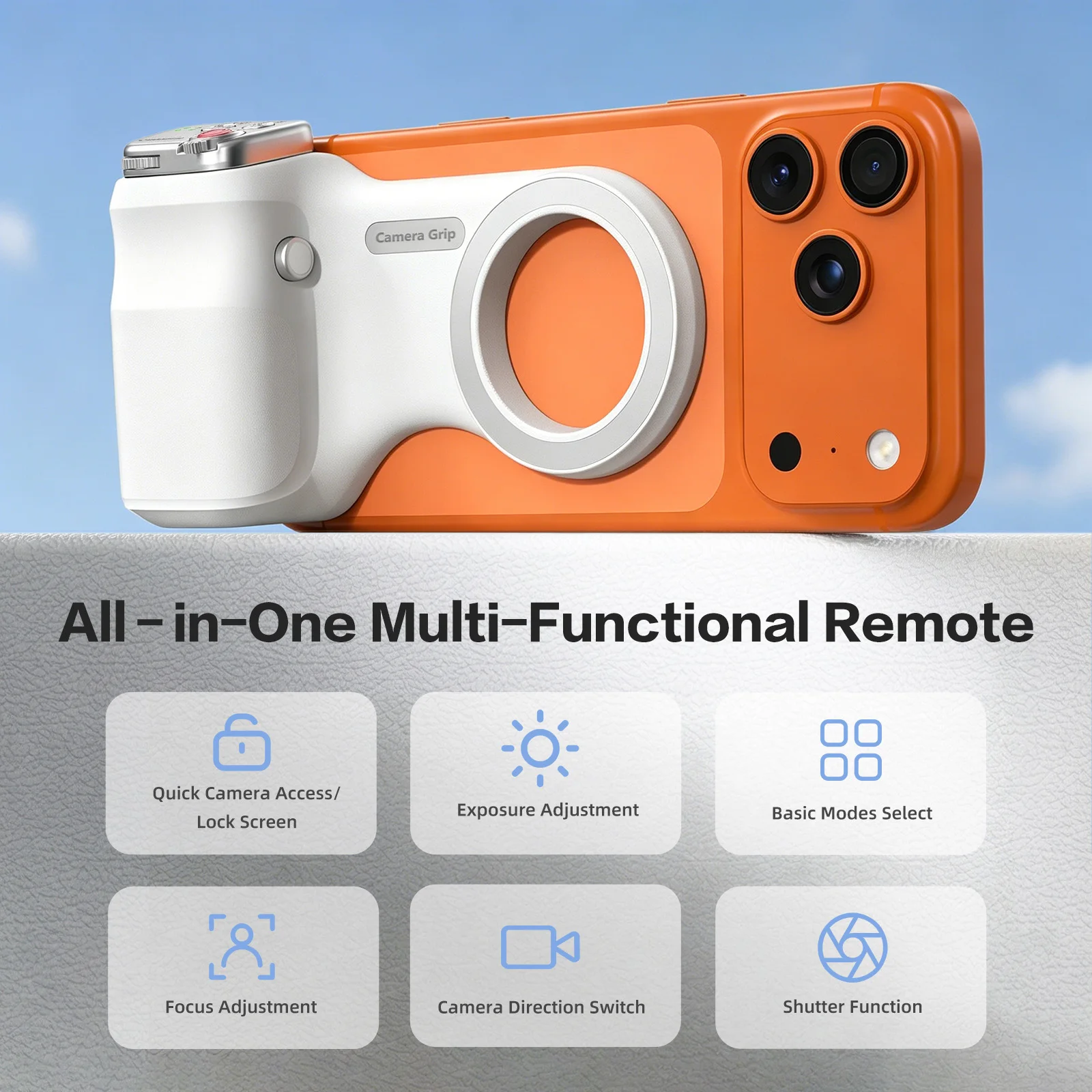 Hellodigi Magnetic Phone Camera Shoot Hand Grip Universal Smart Phone Holder Shooting Remote Control Handle for Iphone Andriod view 2