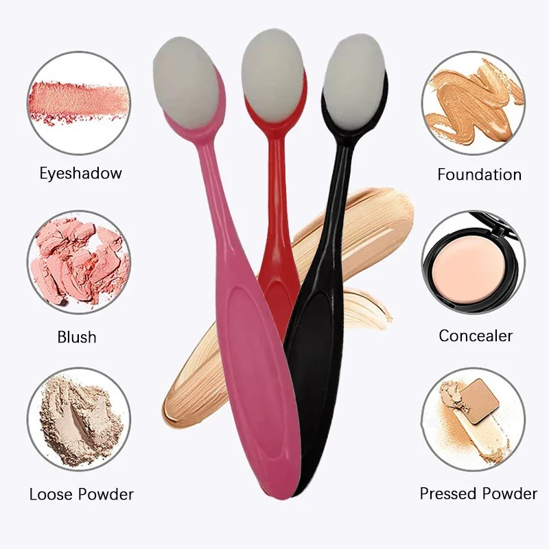 Kolorowy typ szczoteczki do zębów makijaż podkład pędzel do blendera do podkładu Liqiud krem BB róż w proszku korektor pędzel do makijażu