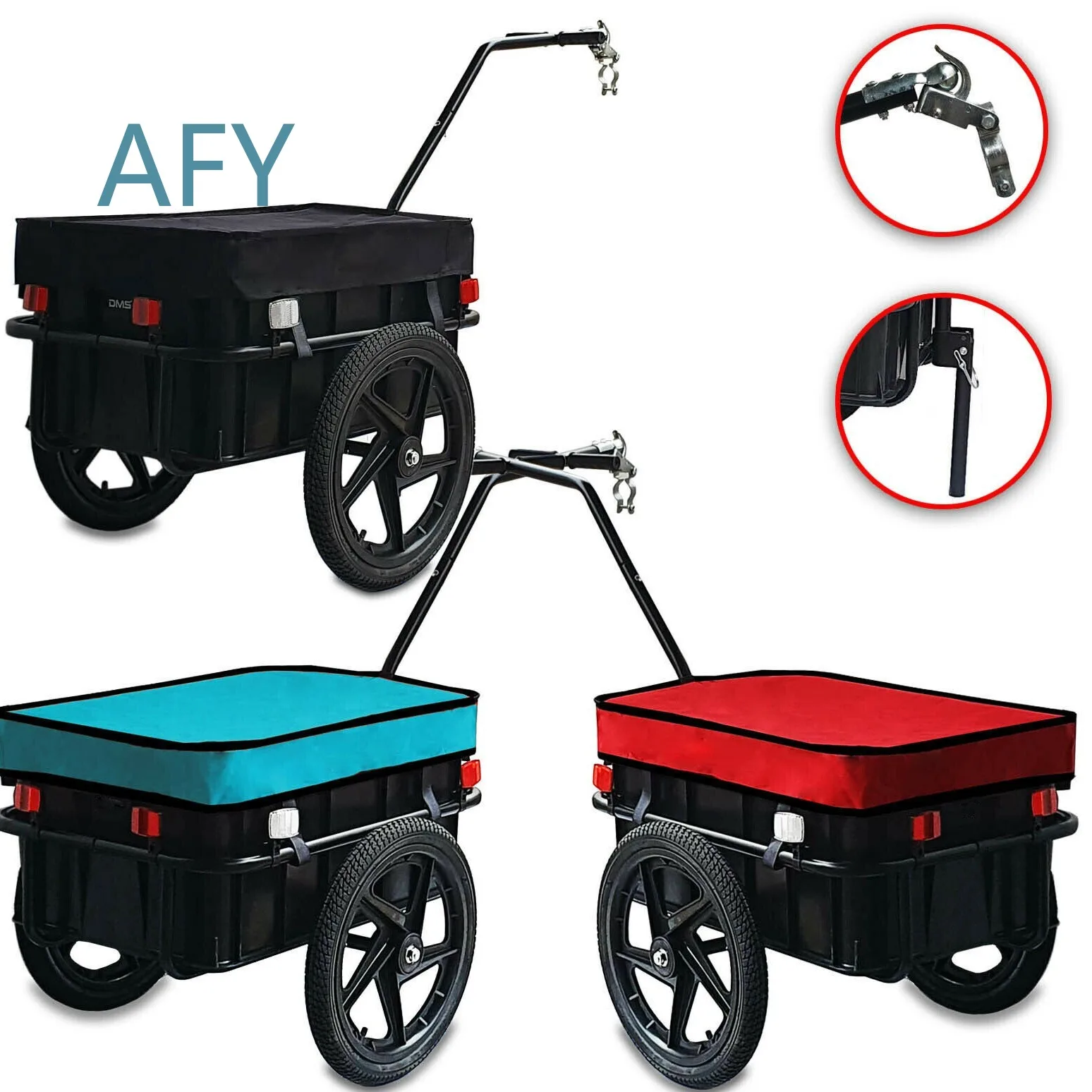 Bicycle Trailer for Outdoor Travel Camping Hiking Mountain Bike Pet Carrier Foldable Detachable Cargo Trailer for Adult Kids