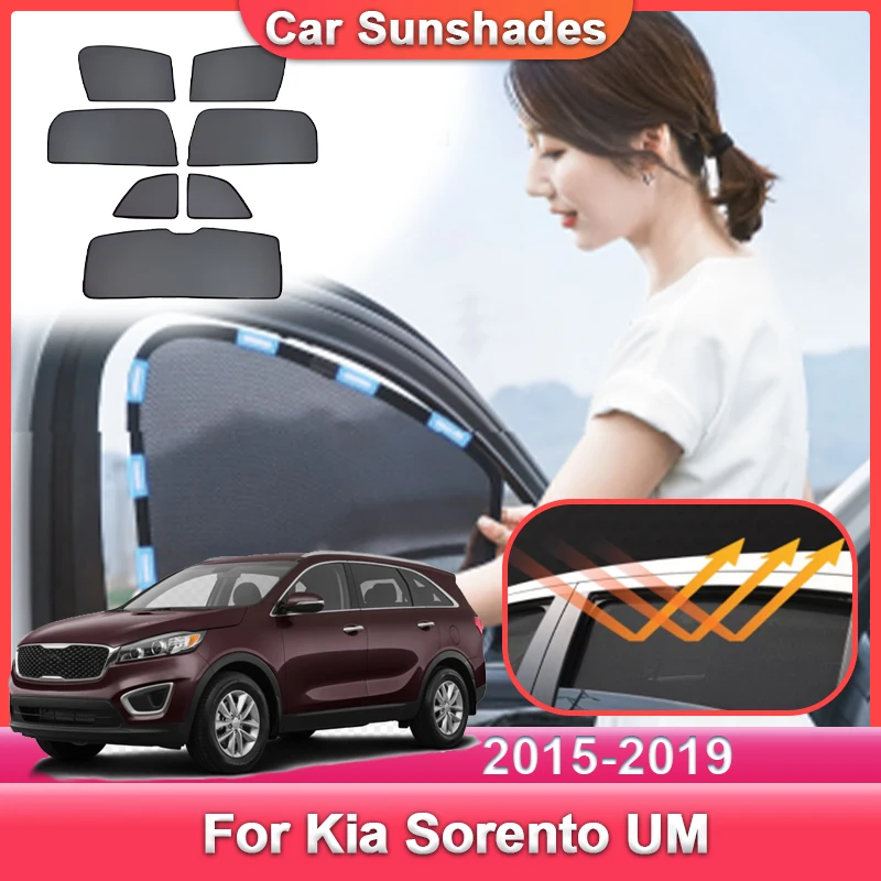 

Car Window Mesh Sunshade Curtain For Kia Sorento UM MK3 Accessories 2015 2016 2017 2018 2019 UV Blocking Heat insulation Visors