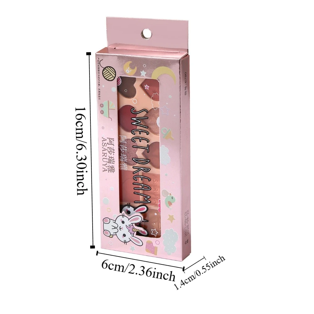 Ombretto pieghevole portatile alla moda Mini kit per trucco di bellezza a lunga durata Tavolozza di ombretti lucidi impermeabili da donna