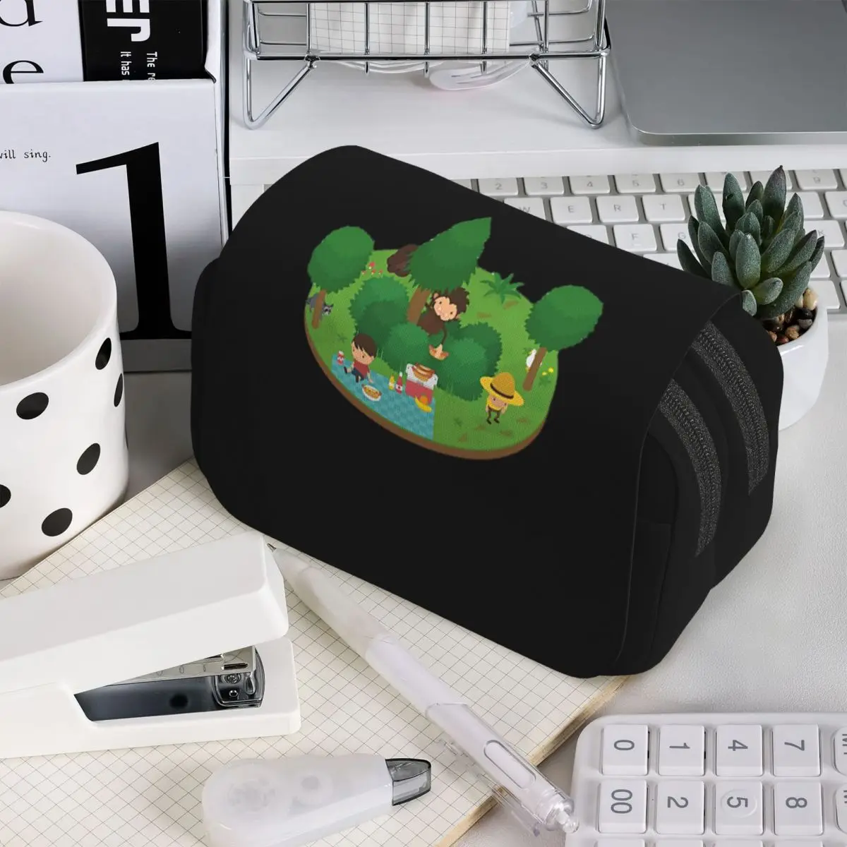 

Пенал-косметичка Sneaky Sasquatch Floating Picnic для мальчиков и девочек, школьный пенал, сумка для канцелярских принадлежностей, органайзер для ручек
