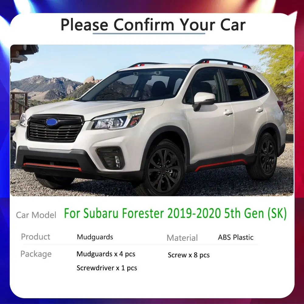 for-subaru-forester-sk-2019~2020-5th-gen-car-mud-flaps-fender-mudguards-mudflaps-splash-guards-flaps-auto-accessories-stickers
