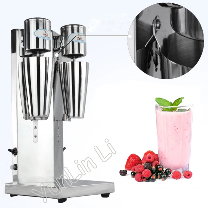 Milk Tea Mixer Double Head Milkshake Machine Commercial Drink Mixer Blender Milk Shaker Milk Bubble Mixing Machine