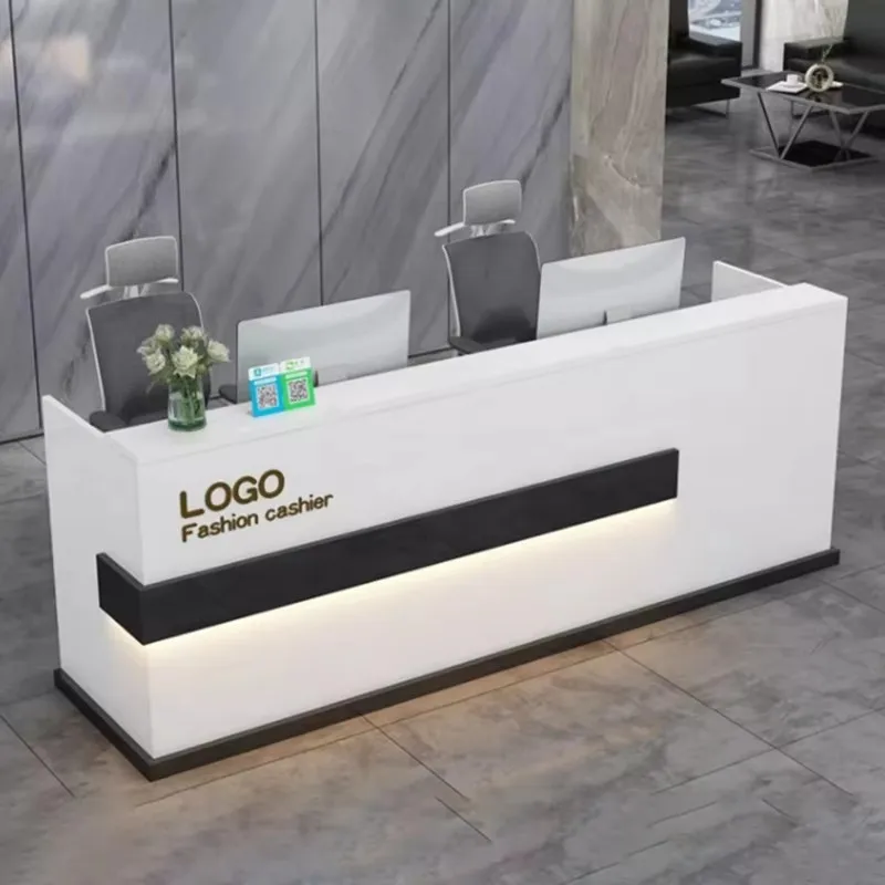 

Profissional Modern Reception Desks Salon Beauty Modern Luxury Reception Desks Storage Simple Mostrador Commercial Furniture