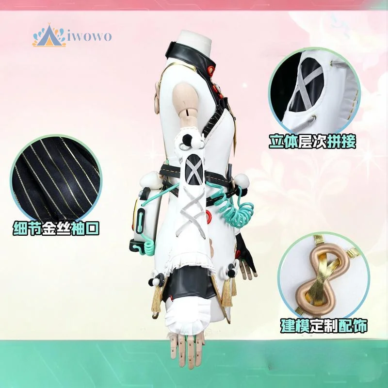 Zenless Zone Zero Dialyn Cosplay Costume Wig Dress Headwear Earrings Socks Props Christmas Carnival For Women Girls Men Full Set view 3