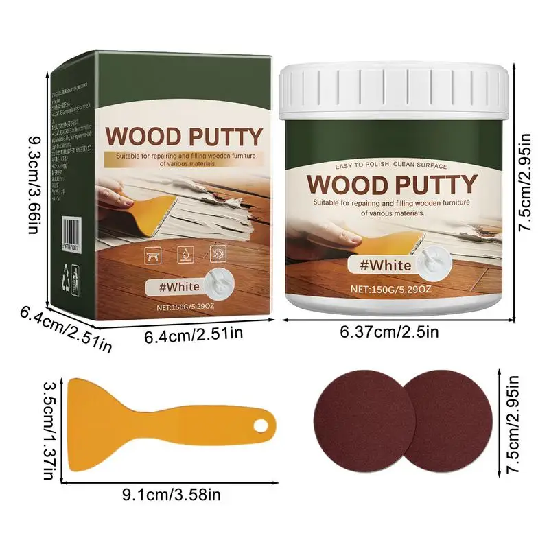 150g Stainable Wood Crack Filler Furniture Repair Kit Touch Up Wood Putty Wood Caulking Filler for Repairing Wood Scratches