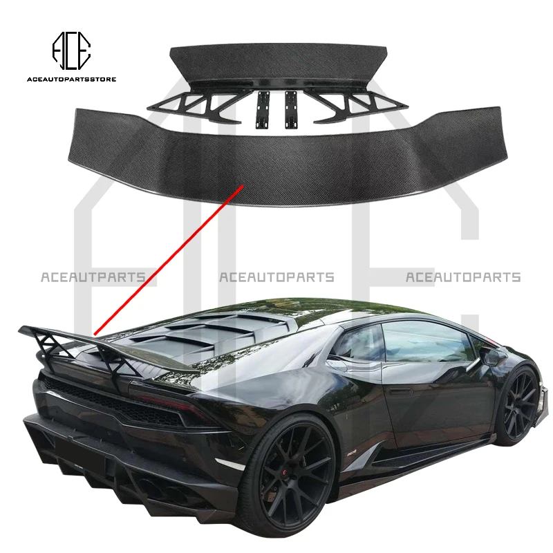

Real Carbon Fiber Rear Spoiler For Lamborghini Huracan LP610 LP580 EVO DMC Style GT Wing