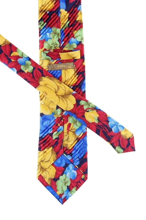 Multicolour Flower Pattern Piliseli Silk Tie EST137