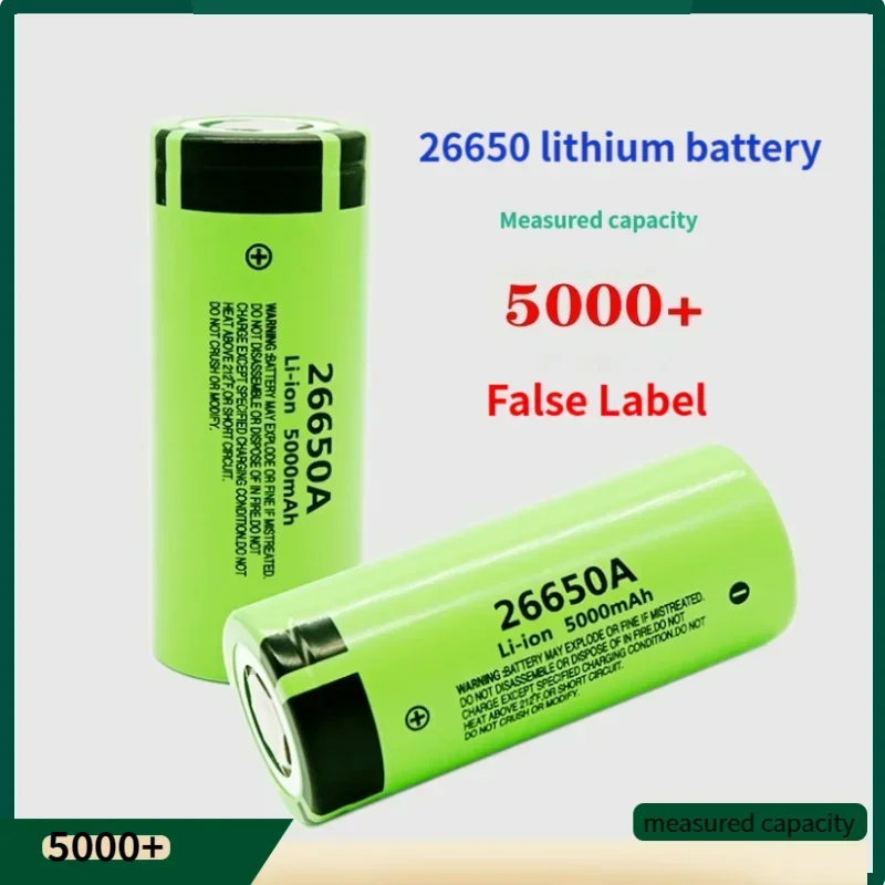 Panasonic rechargeable lithium-ion battery, 26650A3.7V5000mAh, large capacity, 100% original