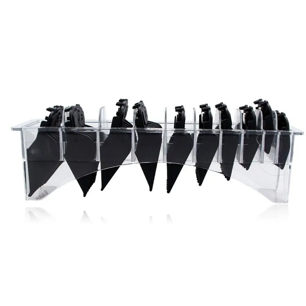 Supplies Universal Clipper Guard Holder Transparent Rectangular Clipper Comb Case Barber Shop Hair Clipper Storage Box