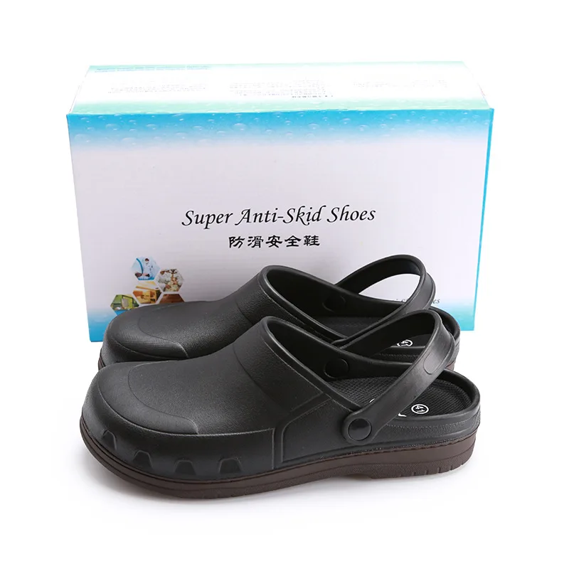 Top Quality Kitchen Men Chef Shoes Non-slip Waterproof Oil-proof Safety Shoes Resistant Cook Work Kitchen Clogs Flat Sandals Men