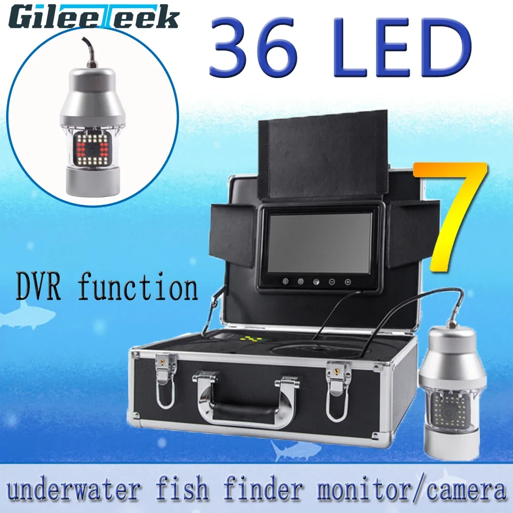 Waterproof Fishing Camera F08 Wide View 360 Rotation 36LED Fish Finder Underwater Monitoring Video Recorder for Sea Ice Fishing