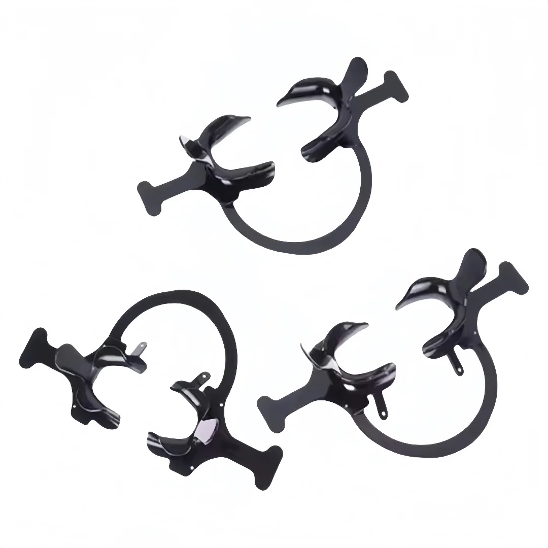 Dental C-Type Cheek Retractor with Handle Intraoral Mouth Opener Plastic Mouth Gag Expander Oral Cavity Retractor for Dentistry