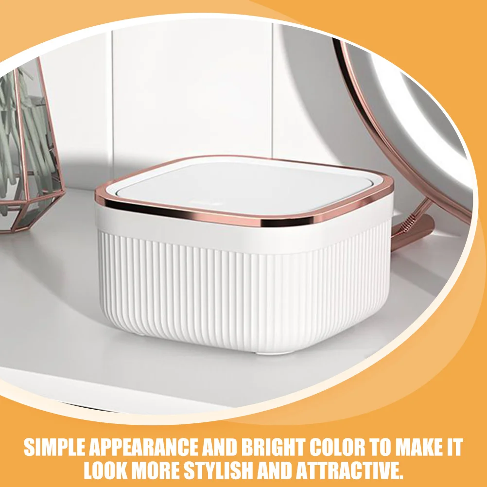

Mini Desktop Trash Can with Press Lid Creative Design for Office Study Bedroom Small Waste Bin Lidded Garbage Holder Tidy