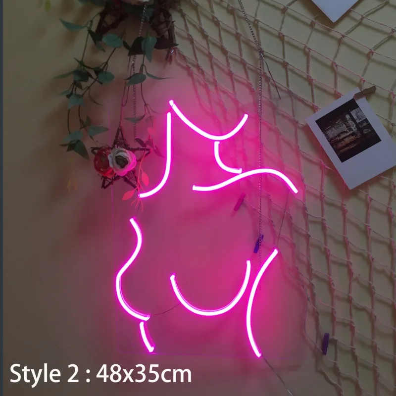 Body Neon Sign Custom, Sexy Girl Woman, Sinal de néon para o quarto, Festa de casamento, Bar Wall Decor, Gamer Room LED Lights