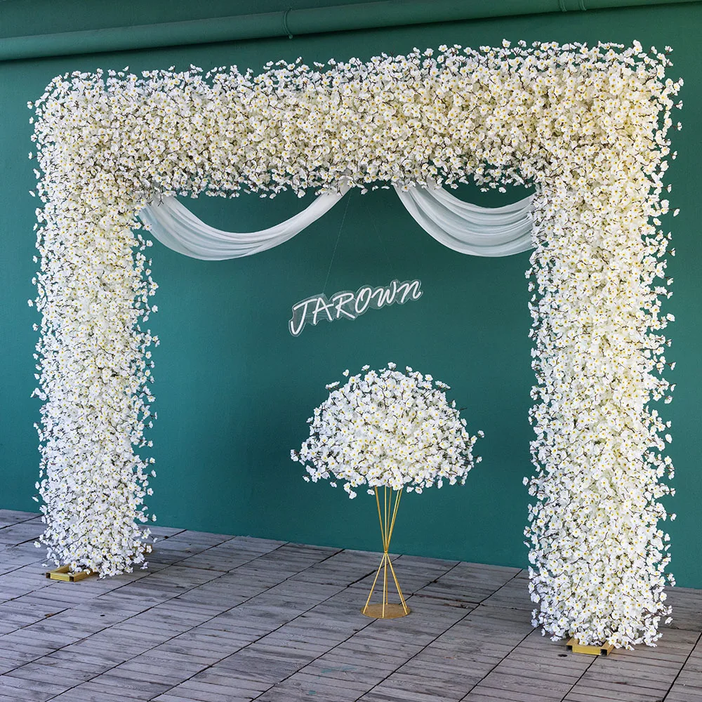 Luxury White Series Plum Blossom Flower Runner for Event Stage Backdrop Decoration Wedding Centerpiece Flower Ball Customized