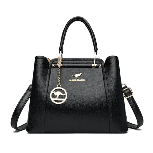 여성용 하이 퀄리티 소프트 가죽 핸드백, 럭셔리 디자이너 숄더 크로스바디 백, 신상 메신저 통근 주머니, 3 레이어  Best5