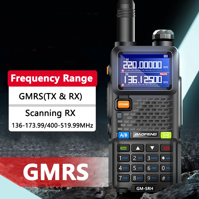 Baofeng GM-5RH GMRS Radio UV-5G Plus Handheld Radio NOAA Receiver&Scanner 999CH USB-C Long Range Two Way Radio Chirp Compatible