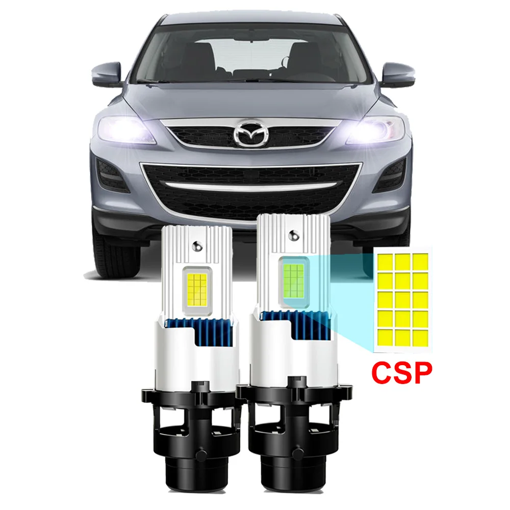 2Pcs LED Xenon D2S LED Headlight Bulbs For Mazda CX-9 2008-2012 Low Beam 20000 Lumen 6000K 35W Canbus