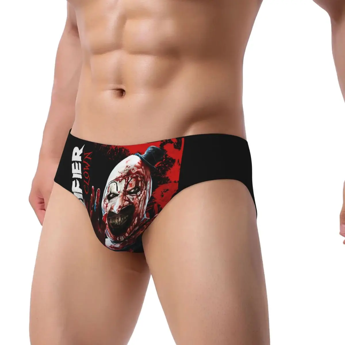 Custom Mens Art The Clown Halloween Horror Terrifiers Men Brief Panties Male Comfort Underwear Underpants