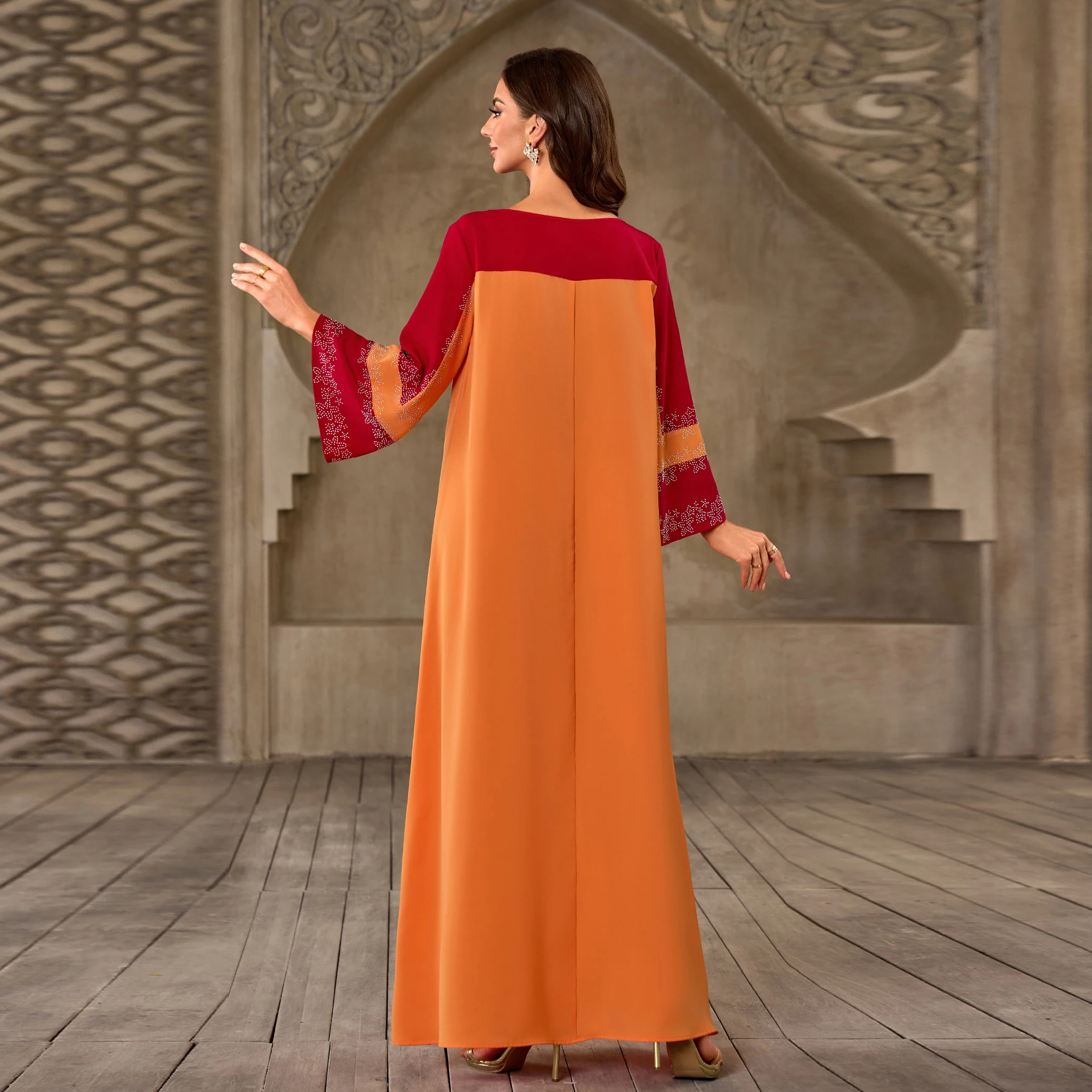 UNI Muslim Party Dress for Women Eid Diamond Abaya Jalabiya Morocco Dresses Abayas Kaftan Abaya Islam Vestidos Arab Long Robe