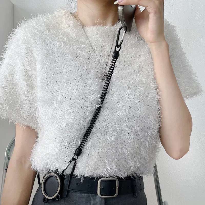 Penahan ponsel magnetis, dudukan ponsel magnetis, klip tas ransel, tali pegas kait logam untuk Aksesori IPhone Magsafe